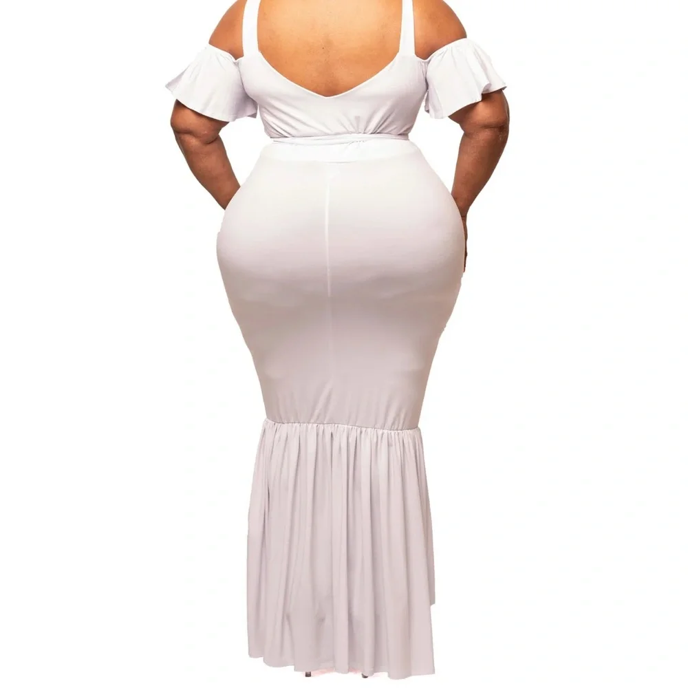White Mermaid Maxi Dress - Picture 2 of 2
